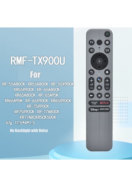 Sony Için Sesli Uzaktan Kumanda RMF-TX900U Uyumlu (Yurt Dışından) modelleri