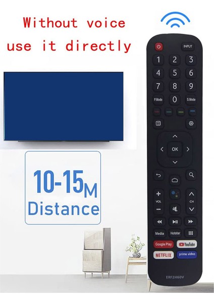 Hisense Vu Smart Tv 4K Ultra Hd 32H5500F Için ERF2H60V Uzaktan Kumandayı Değiştirin (Yurt Dışından)