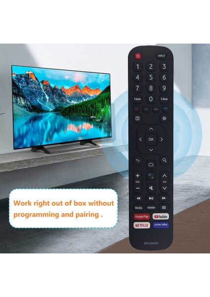 Hisense Vu Smart Tv 4K Ultra Hd 32H5500F Için ERF2H60V Uzaktan Kumandayı Değiştirin (Yurt Dışından)