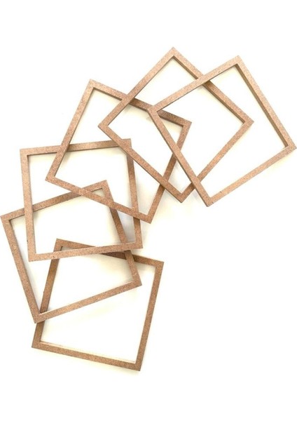 6'lı Kare Makrome Kasnak / Düş Kapanı / Tepsi Vazo Kalemlik Halkası 10 cm