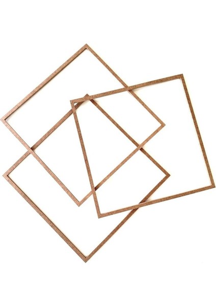 3'lü Kare Makrome Kasnak / Düş Kapanı / Tepsi Halkası 26 cm