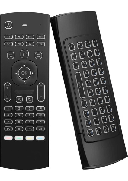 Mx3 Hava Fare Kablosuz Arkadan Aydınlatmalı 2.4g Rf X96 Tx3 H96 Android Tv Kutusu Için (Yurt Dışından)