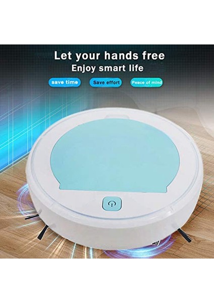 F902 Robot Süpürge-Evcil Hayvan Tüylerine Uygun, Halı, Mavi (Yurt Dışından)
