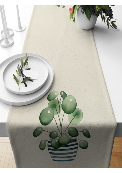 Flower Serisi 140X40 cm Dijital Baskılı Runner