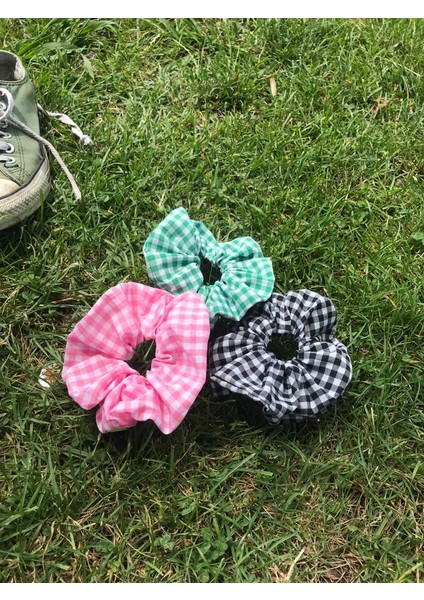 Rengarenk Pötikareli Kadın Saç Lastik Toka Seti 3'lü indirimleri