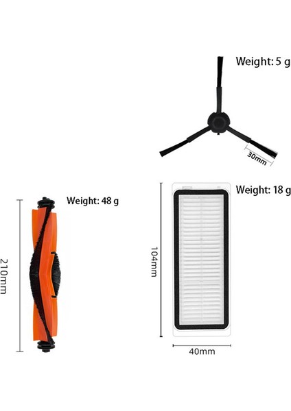 Ana Rulo Fırça Hepa Filtre Yan Döndürme Fırçası Paspas Bezleri (Yurt Dışından) indirimleri