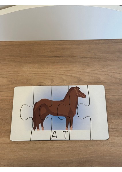 Hayvanlar Öğrenme Eşleme Puzzle Kartı, Puzzle Eğitici Oyuncak, Montessori Eğitim Oyuncak, Motor Zeka fırsatları
