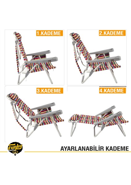 Funky Chaırs Beach Star Plaj Şezlong Sandalye