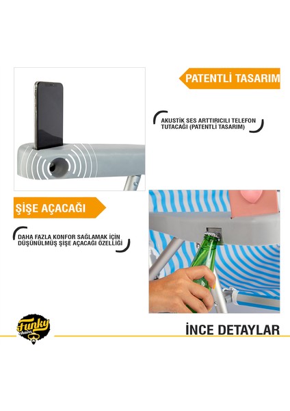 Funky Chaırs Beach Star Plaj Şezlong Sandalye