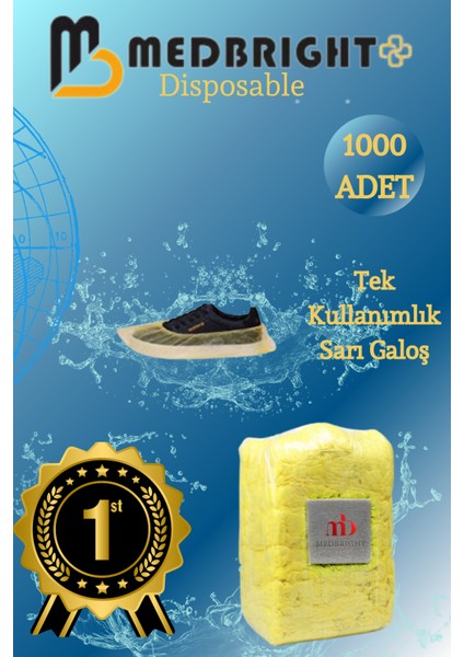 Tek Kullanımlık 1000 Adet Sarı Galoş