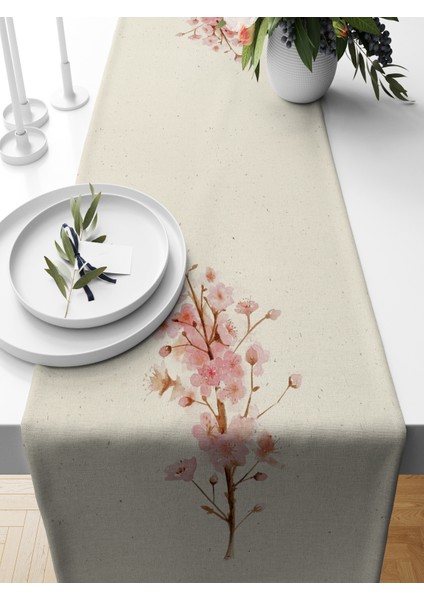 Flower Serisi 140X40 cm Dijital Baskılı Runner