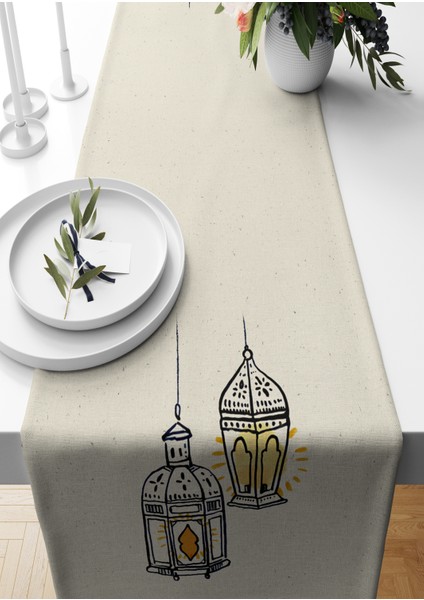 Ramazan Serisi 140X40 cm Dijital Baskılı Runner (Ramadan)