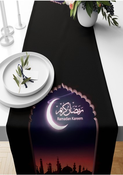 Ramazan Serisi 140X40 cm Dijital Baskılı Runner (Ramadan)