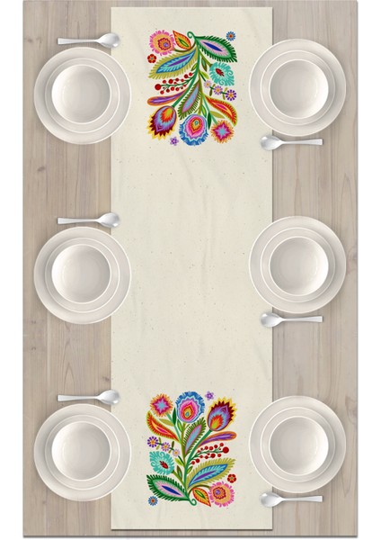 Flower Serisi 140X40 cm Dijital Baskılı Runner fiyatları