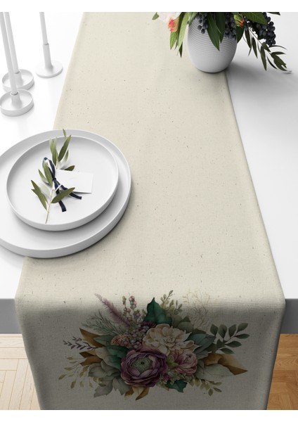 Flower Serisi 140X40 cm Dijital Baskılı Runner