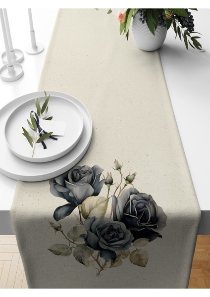 Flower Serisi 140X40 cm Dijital Baskılı Runner