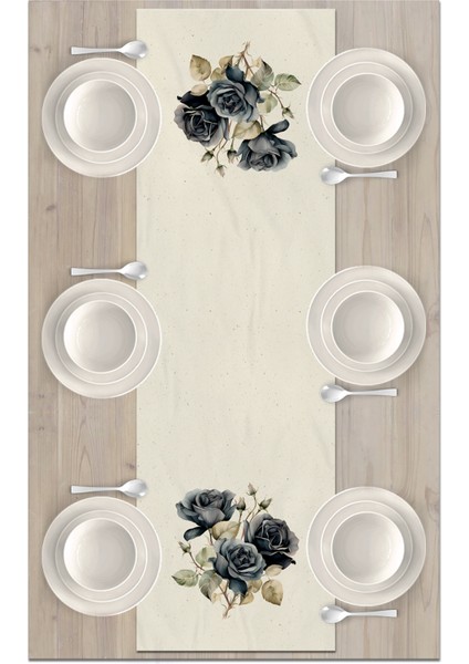 Flower Serisi 140X40 cm Dijital Baskılı Runner