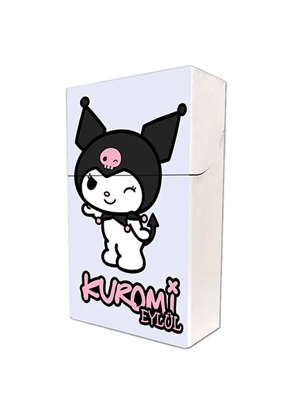 Kuromi Baskılı Tabaka Kişiye Özel Isimli Sigara Kutusu Tabakası Standart Boy modelleri