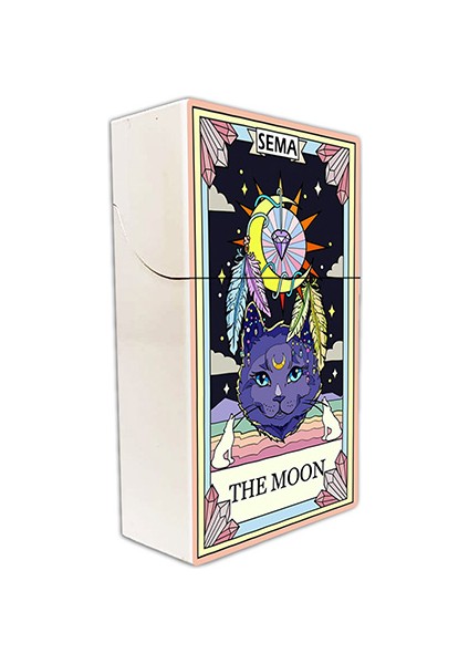 Tarot Baskılı Tabaka Kişiye Özel Isimli Sigara Kutusu Tabakası Standart Boy
