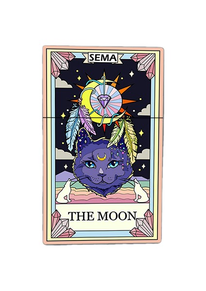 Tarot Baskılı Tabaka Kişiye Özel Isimli Sigara Kutusu Tabakası Standart Boy