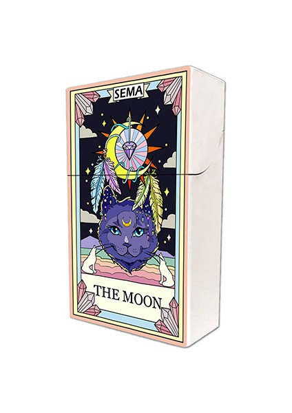 Tarot Baskılı Tabaka Kişiye Özel Isimli Sigara Kutusu Tabakası Standart Boy