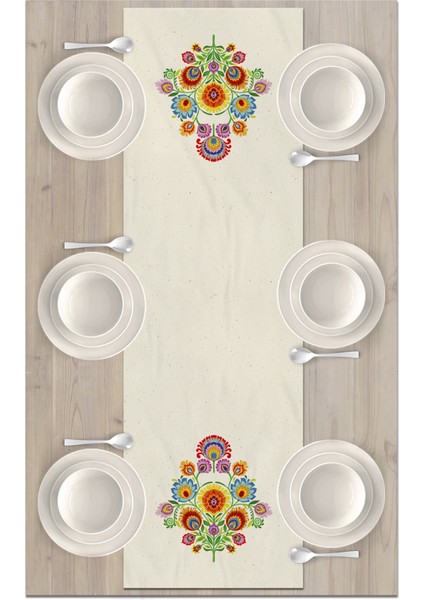 Flower Serisi 140X40 cm Dijital Baskılı Runner fiyatları