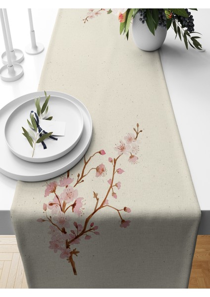 Flower Serisi 140X40 cm Dijital Baskılı Runner