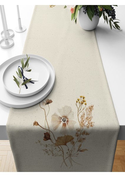 Flower Serisi 140X40 cm Dijital Baskılı Runner
