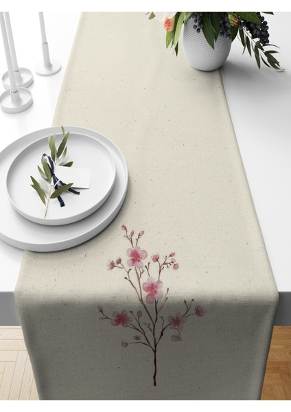 Flower Serisi 140X40 cm Dijital Baskılı Runner