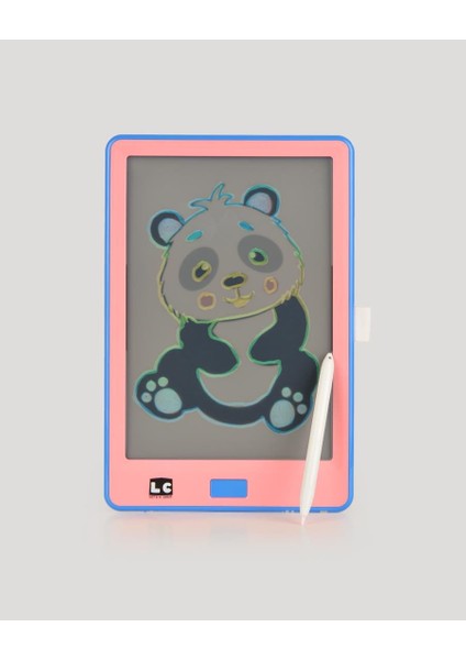 10 Inch Şeffaf LCD Dijital 4 Adet Çizim Kartlı Tablet- Pembe