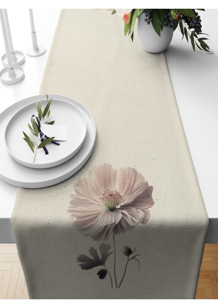 Flower Serisi 140X40 cm Dijital Baskılı Runner