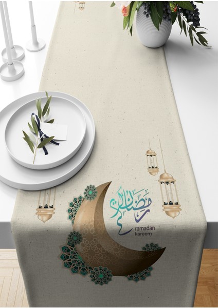 Ramazan Serisi 140X40 cm Dijital Baskılı Runner (Ramadan)