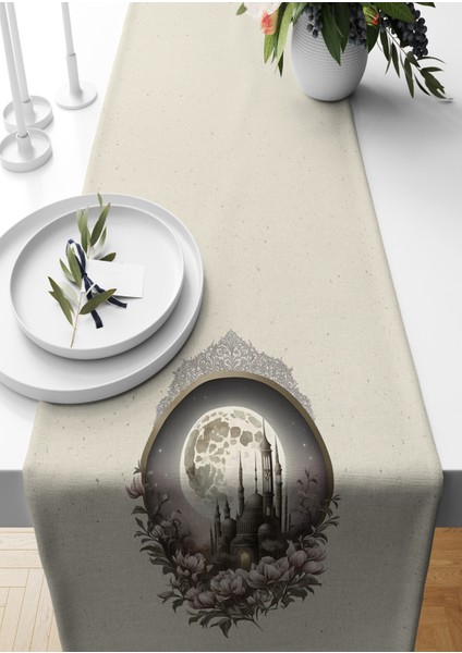 Ramazan Serisi 140X40 cm Dijital Baskılı Runner (Ramadan)