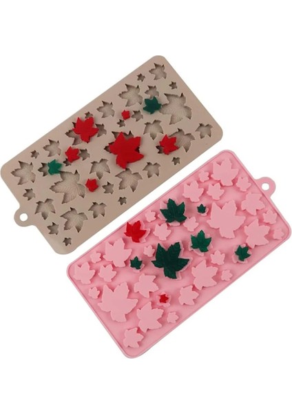 Silikon Çikolata Şeker Hamuru Epoksi ve Reçine Kalıbı Yapraklar modelleri