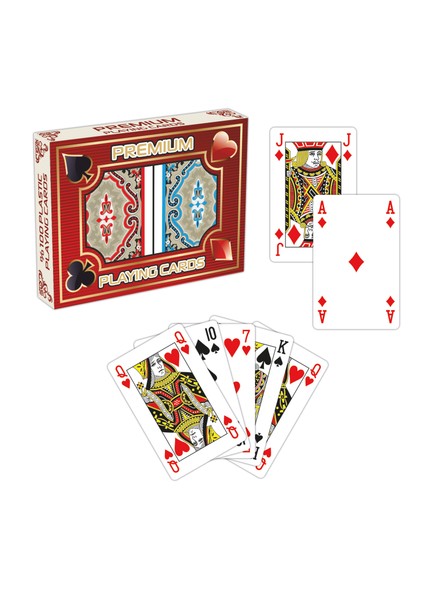 Premium 2'li Plastik Oyun Kağıdı A/30