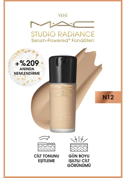 Studio Radiance Serum - Powered Fondöten N12 30 ml