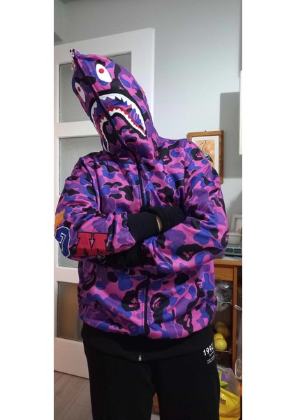 Pubg Bape x Shark Hoodie Mor