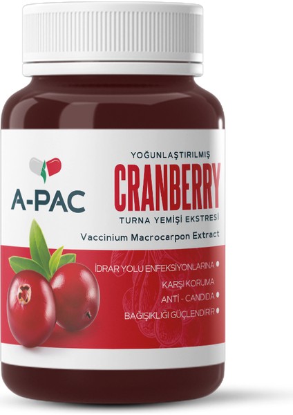 Cranberry Turna Yemişi Kızılcık Ekstresi Vitamin C 450 ml 30 Kapsül