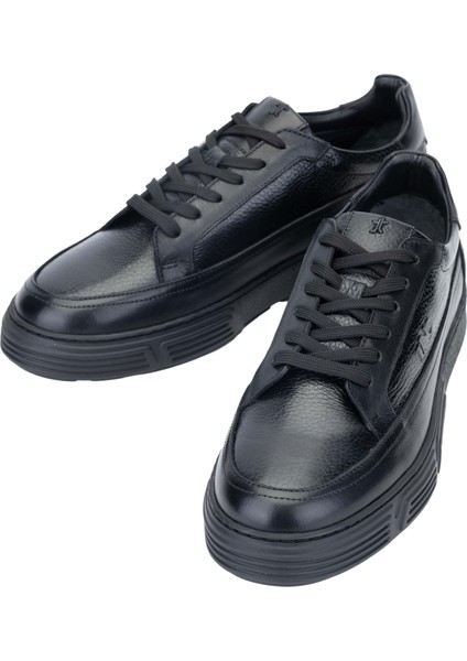 Erkek Hakiki Deri Siyah Sneakers & Spor Ayakkabı 233 4610 Erk Ayk Y24 Sıyah