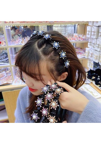 Adet Yeni Çiçek Kırık Saç Örgülü Kafa Bandı Saç Tokası Klipleri Barrette Tarak Firkete Tatlı Headdress Saç Aksesuarları Kızlar Için (Yurt Dışından)