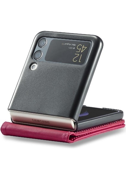 Samsung Galaxy Z Flip 4 Için Tutucu Kart Yuvaları ile Cüzdan Buzağı Flip (Yurt Dışından) modelleri