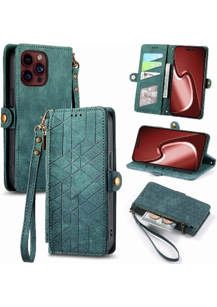 IPhone 15 Için Flip Case Pro Max Basit Iş Kapak Kapak Darbeye (Yurt Dışından)