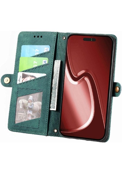IPhone 15 Için Flip Case Pro Max Basit Iş Kapak Kapak Darbeye (Yurt Dışından)