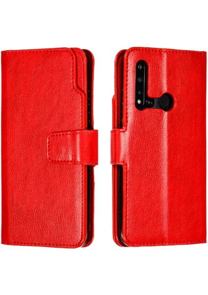 Huawei P20 Lite 9 Kart Yuvaları Için Kılıf Pu Deri Kickstand Cüzdan Manyetik (Yurt Dışından)