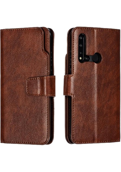 Huawei P20 Lite 9 Kart Yuvaları Için Kılıf Pu Deri Kickstand Cüzdan Manyetik (Yurt Dışından)