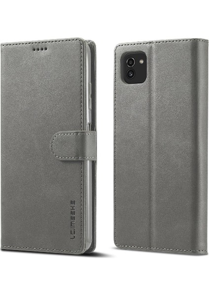 Tutucu ile Samsung Galaxy A03 Buzağı Doku Yatay Flip Case (Yurt Dışından)