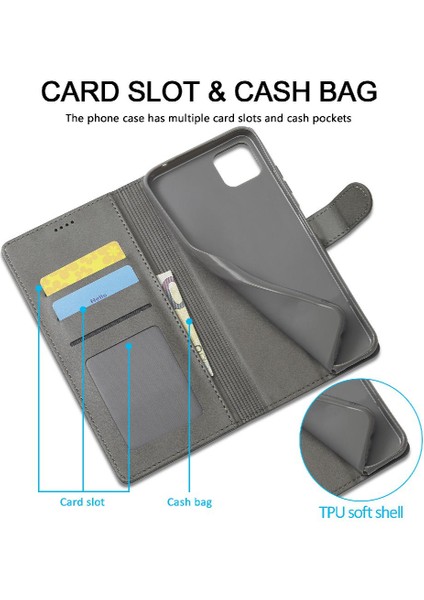 Tutucu ile Samsung Galaxy A03 Buzağı Doku Yatay Flip Case (Yurt Dışından) modelleri