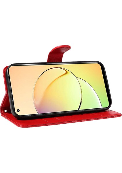 Reamle 10 4g Cüzdan Telefon Kılıfı ve Kart Yuvası Kabartmalı Kelebek (Yurt Dışından)