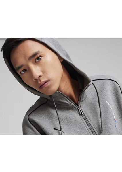 Bmw Mms Hooded Sweat Jacket Erkek Günlük Ceket 62414403 Gri indirimleri