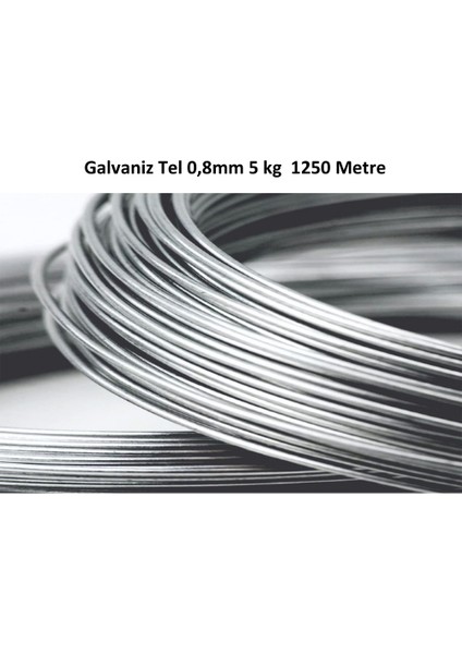 Platin Hırdavat Galvaniz Tel 0,8mm 5 kg ( 1250 Metre )